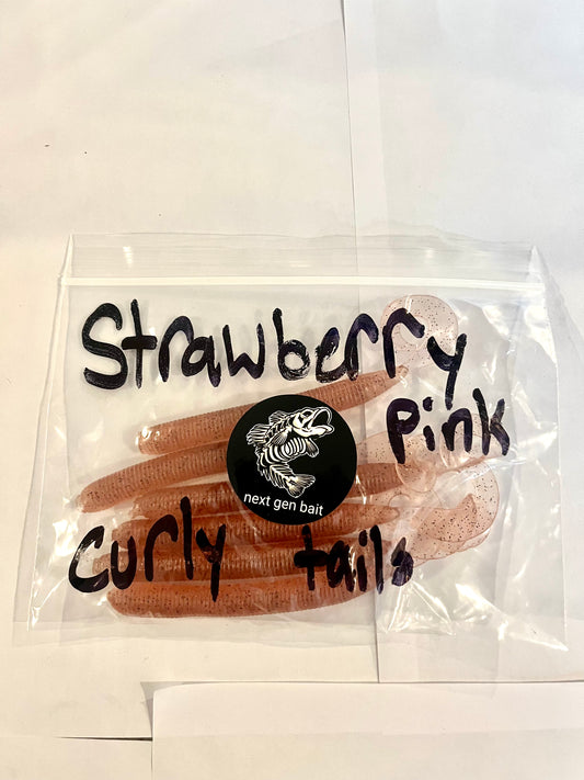 Strawberry Pink Curly Tails